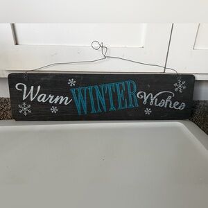 Warm Winter Wishes Sign